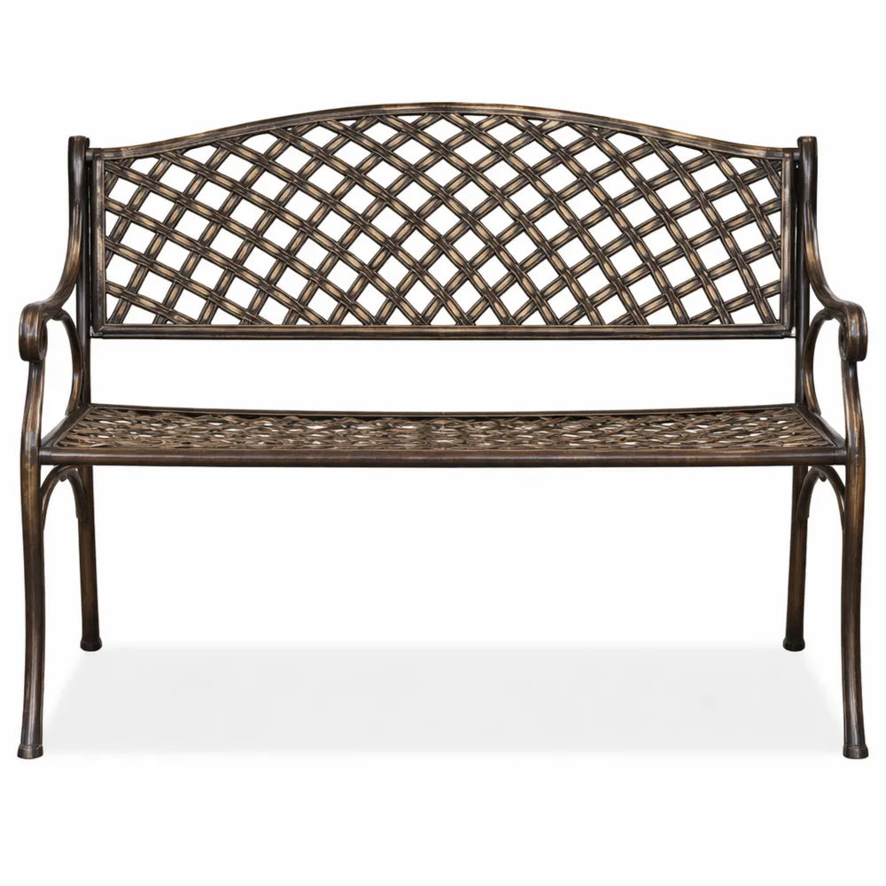 Banc de Jardin Antique en Aluminium pour 2 Personnes