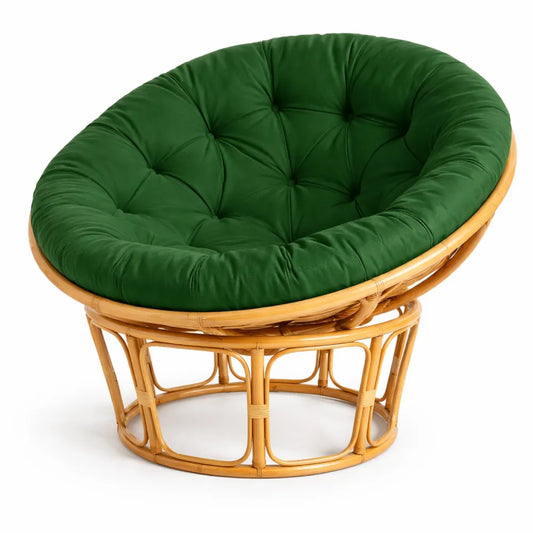 Coussin Rond pour Chaise Suspendue Extérieure, Siège Confortable et Amovible pour Jardin, Terrasse, Vert Foncé
