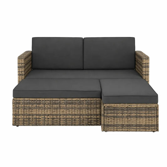 Ensemble de Salon de Jardin Modulable avec Bain de Soleil