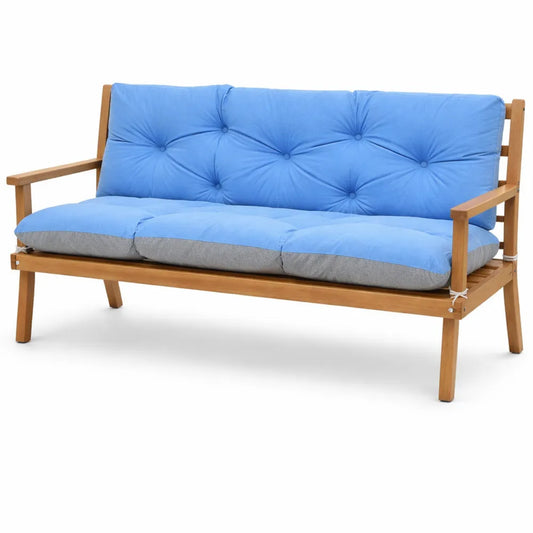 Coussin pour banc de jardin 120 x 50 x 40 cm - Bleu